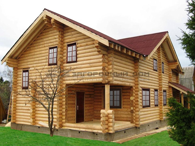 проект дома из оцилиндрованного бревна Трояново